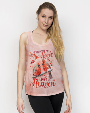 A Big Piece Of My Heart Lives In Heaven Red Cardinal Women's All Over Print Shirt - Tyqy1610241