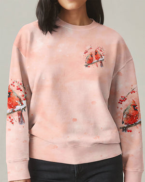 A Big Piece Of My Heart Lives In Heaven Red Cardinal Women's All Over Print Shirt - Tyqy1610241