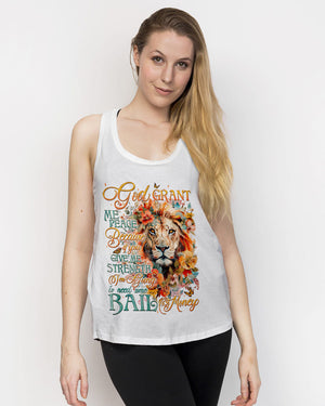 God Grant Me Peace Lion All Women's Over Print Shirt - Tyqy1809241