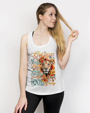 God Grant Me Peace Lion All Women's Over Print Shirt - Tyqy1809241