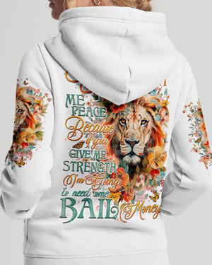 God Grant Me Peace Lion All Women's Over Print Shirt - Tyqy1809241