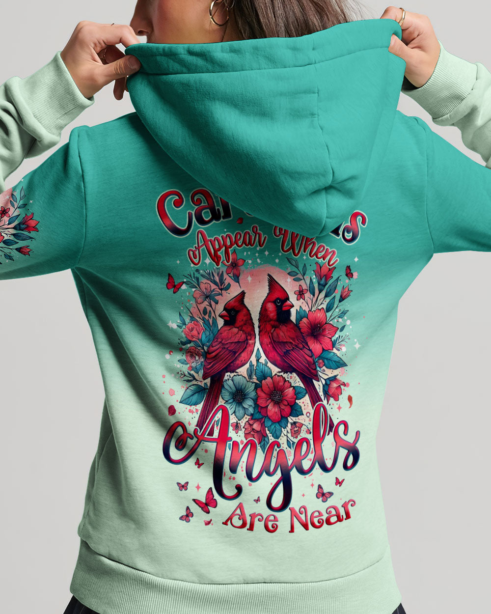 When Cardinals Appear Angels Are Near Women's All Over Print Shirt - Tyqy1902251