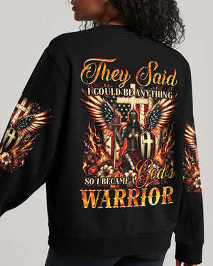 I Became God's Warrior Women's All Over Print Shirt - Tyqy1906241