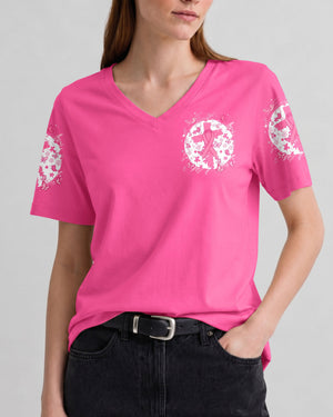 In October We Wear Pink Breast Cancer Awareness Women's All Over Print Shirt - Tyqy2007263