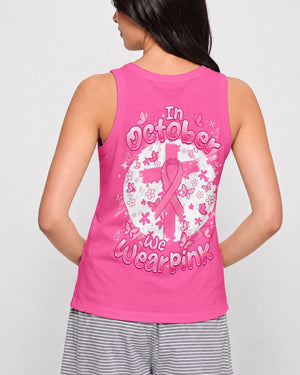 In October We Wear Pink Breast Cancer Awareness Women's All Over Print Shirt - Tyqy2007263