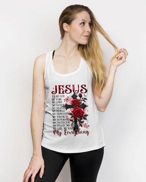 Jesus Is My Everything Cross And Rose Women's All Over Print Shirt -Tyqy2009244