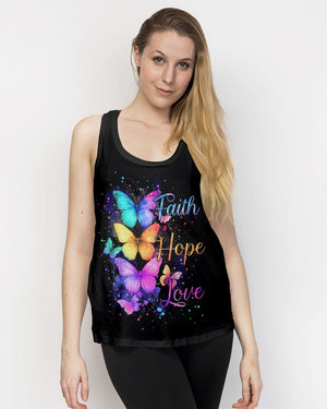Faith Hope Love Butterflies Women's All Over Print Shirt - Tyqy2201251