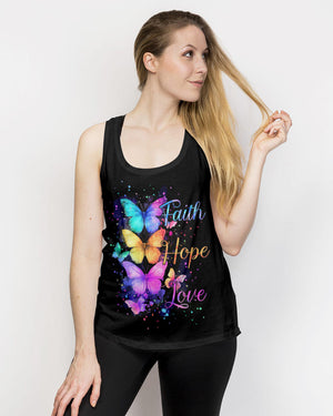 Faith Hope Love Butterflies Women's All Over Print Shirt - Tyqy2201251