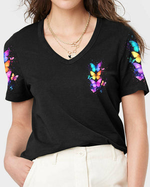 Faith Hope Love Butterflies Women's All Over Print Shirt - Tyqy2201251