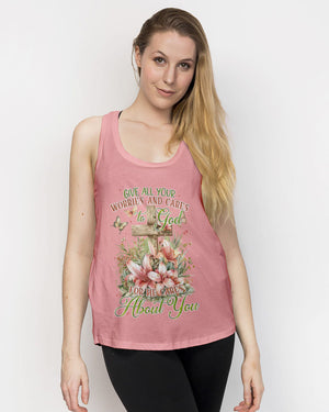Give All Your Worries And Cares To God Women's All Over Print Shirt - Tyqy2703242