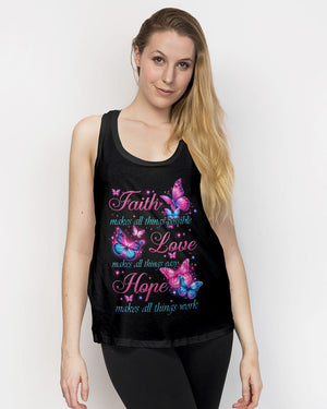 Faith Hope Love Butterflies Women's All Over Print Shirt - Tytd1006243