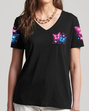 Faith Hope Love Butterflies Women's All Over Print Shirt - Tytd1006243