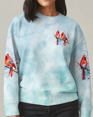 Just Believe Red Cardinal Women's All Over Print Shirt - Tytd1410242