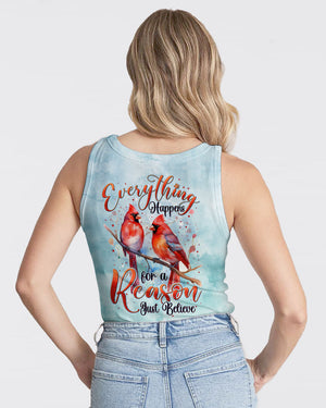 Just Believe Red Cardinal Women's All Over Print Shirt - Tytd1410242