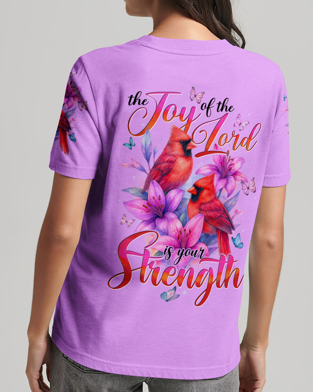 The Joy Of The Lord Is Your Strength Cardinals All Over Print Shirt - Tytd1804252