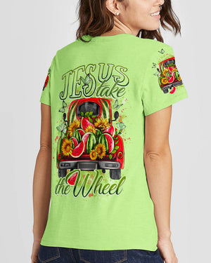 Jesus Take The Wheel Watermelon Women's All Over Print Shirt - Tytd2103243