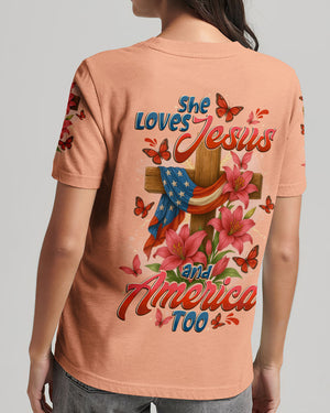 She Loves Jesus Women's All Over Print Shirt - Tytd2205252