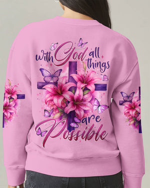 With God All Things Are Possible Women's All Over Print Shirt - Tytd2307251