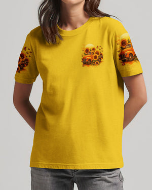 Jesus Take The Wheel Sunflower Women's All Over Print Shirt - Tytd2309252