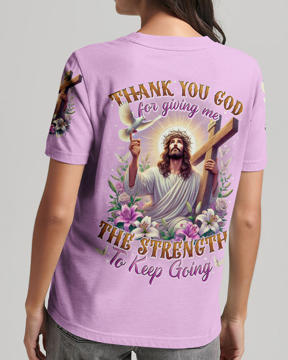 Thank You God Women's All Over Print Shirt - Tytd2403253