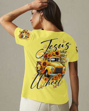Jesus Take The Wheel Sunflowers Women's All Over Print Shirt - Tytd2911251