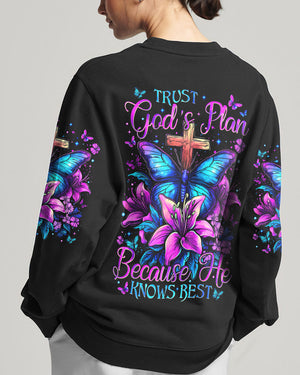 Trust God's Plan Butterfly Women's All Over Print Shirt - Tytm0603253