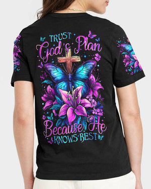 Trust God's Plan Butterfly Women's All Over Print Shirt - Tytm0603253