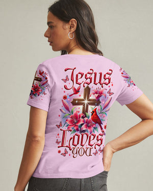 Jesus Loves You Cardinals Women's All Over Print Shirt - Tytm1103252