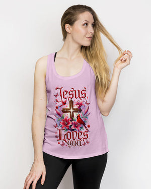 Jesus Loves You Cardinals Women's All Over Print Shirt - Tytm1103252