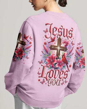 Jesus Loves You Cardinals Women's All Over Print Shirt - Tytm1103252