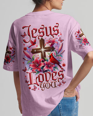 Jesus Loves You Cardinals Women's All Over Print Shirt - Tytm1103252