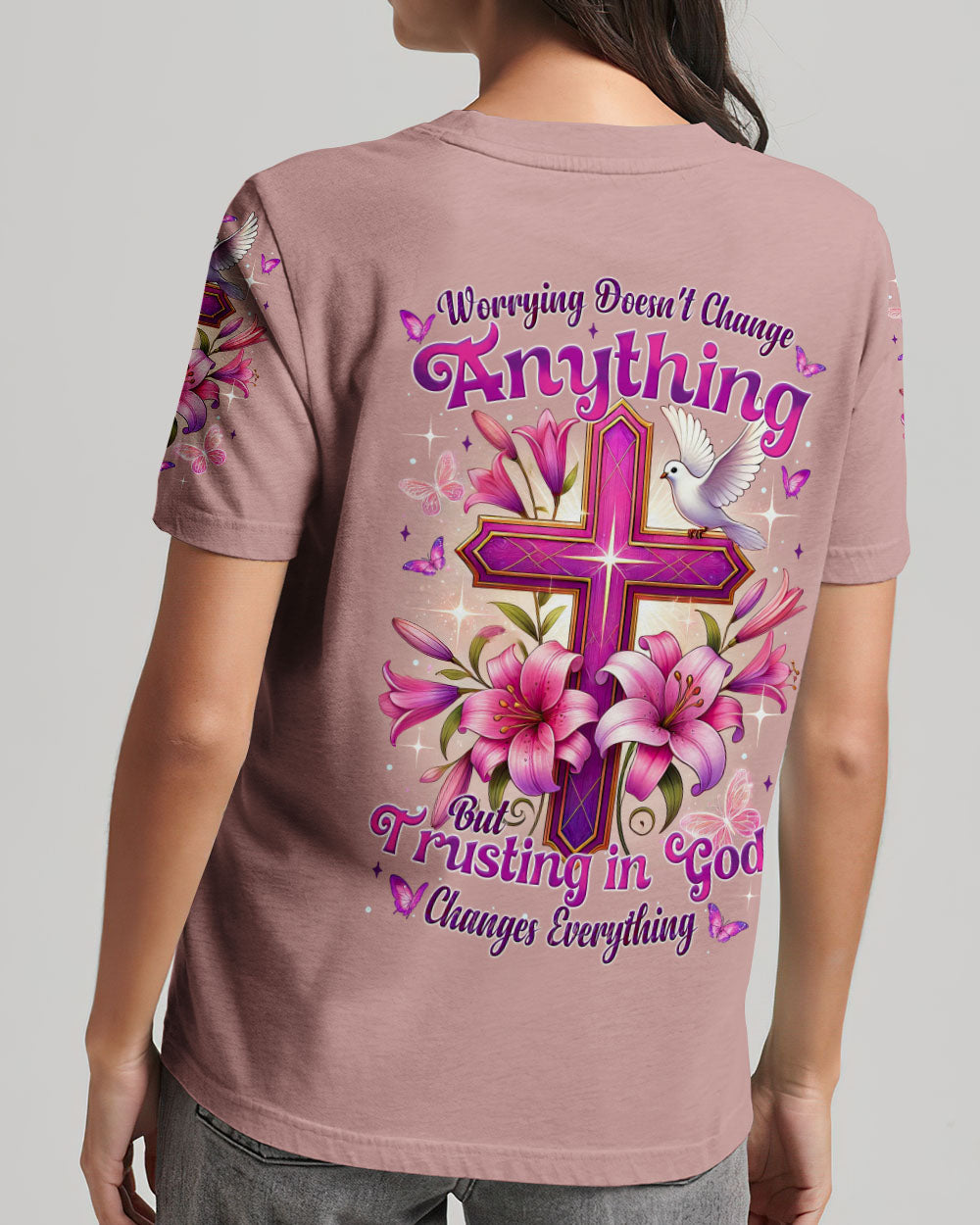 But Trusting In God Changes Everything Women's All Over Print Shirt - Tytm1203253