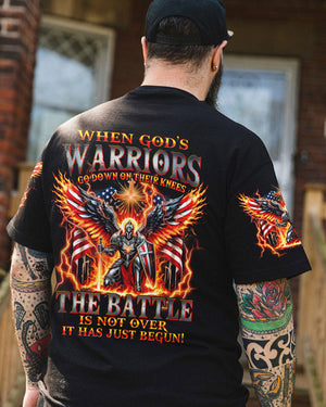 When God's Warriors Go Down On Their Knees Men's All Over Print Shirt - Tytm1206242