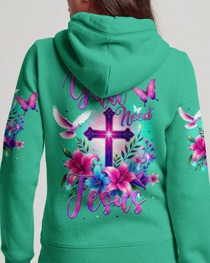 Y'all Need Jesus Women's All Over Print Shirt - Tytm1607241