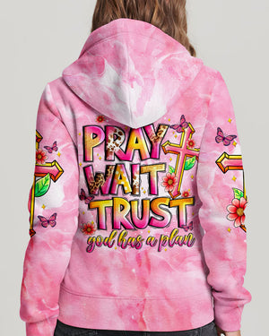 Pray Wait Trust God Has A Plan Women's All Over Print Shirt - Tytm1707242