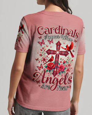 When Cardinals Appear Angels Are Near Women's All Over Print Shirt - Tytm2502252