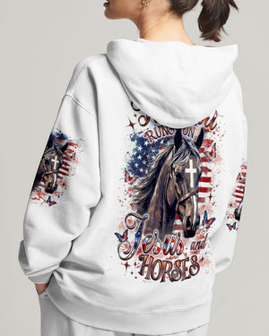 Runs On Jesus And Horses Women's All Over Print Shirt - Yhdu0107253