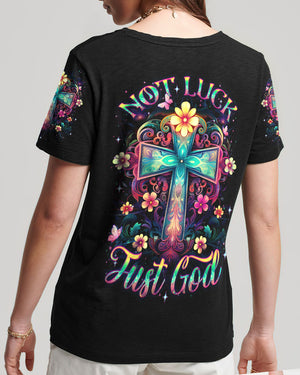 Not Luck Just God Women's All Over Print Shirt - Yhdu0410231