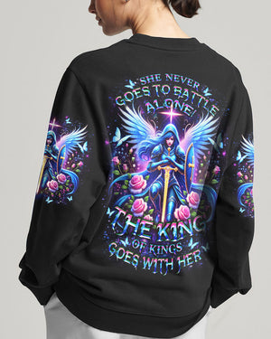 She Never Goes To Battle Alone Women's All Over Print Shirt - Yhdu1501251