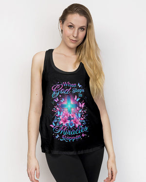 When God Steps In Miracles Happen Women's All Over Print Shirt - Yhdu1504244