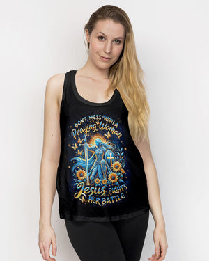 Don't Mess With A Praying Woman Woman's All Over Print Shirt - Yhdu1701253