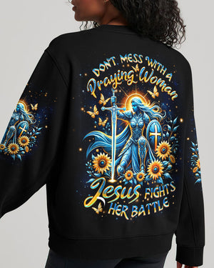 Don't Mess With A Praying Woman Woman's All Over Print Shirt - Yhdu1701253
