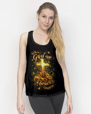 When God Steps In Miracles Happen Women's All Over Print Shirt - Yhdu1909243