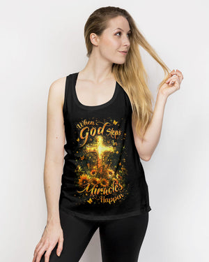 When God Steps In Miracles Happen Women's All Over Print Shirt - Yhdu1909243