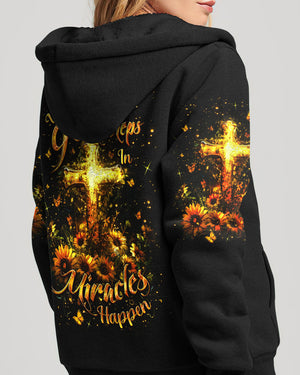 When God Steps In Miracles Happen Women's All Over Print Shirt - Yhdu1909243