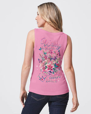 Worry Ends When Faith Begins Women's All Over Print Shirt - Yhdu2201243