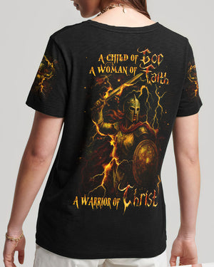 A Child Of God A Woman Of Faith Women's All Over Print Shirt - Yhdu2204253