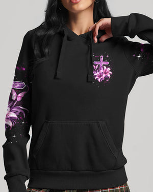 I Believe In God Cross Butterfly Women's All Over Print Shirt - Yhdu2211233