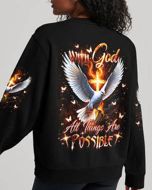 With God All Things Are Possible Women's All Over Print Shirt - Yhdu2502253