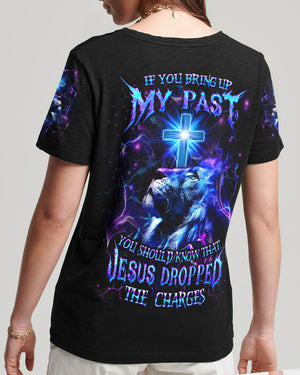 Jesus Dropped The Charges Lion Women's All Over Print Shirt - Yhdu2708241